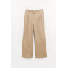 AMI BEIGE TAUPE WIDE TROUSERS